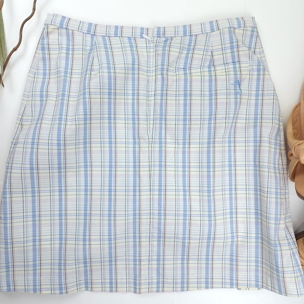 Tail Golf Tennis Pastel Blue Plaid  Skorts Size 2 - Picture 8 of 11